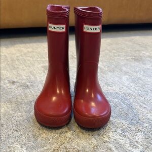 Hunter Red Rain Boots 9 uk/ 10 boys / 11 girls